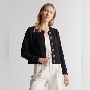 Quince 100% Organic Cotton Cropped Cardigan
